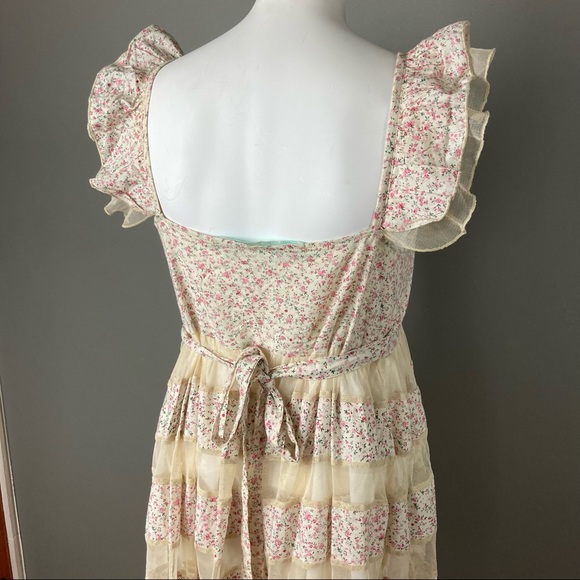 To Love Kuvaa Dress milkmaid fairy prairie apron small / extra small - Picture 11 of 14